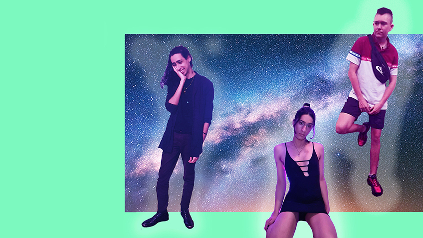 three queer young people